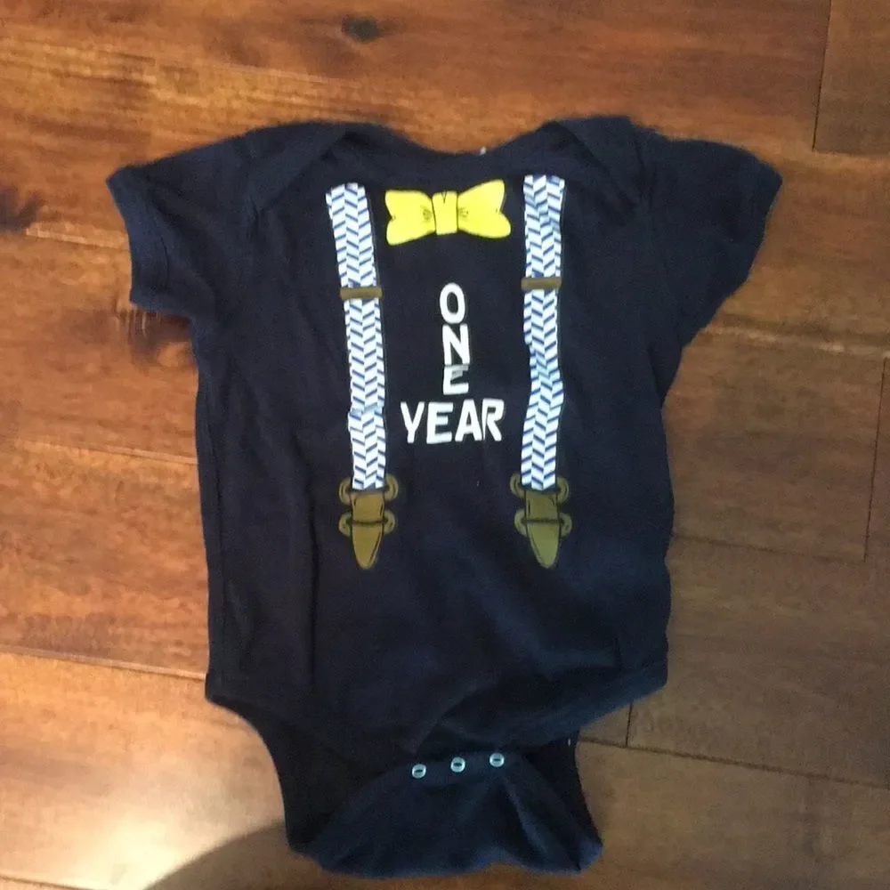 Rabbit skins boys bodysuit 24m one year birthday